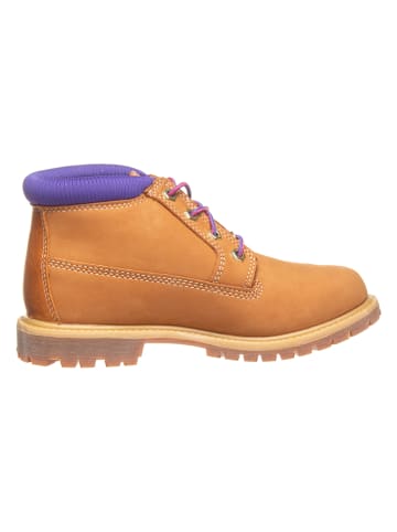 Timberland Leder-Boots "Nellie Chukka Double" in Hellbraun/ Lila