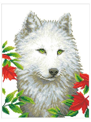 DIAMOND DOTZ Diamond Painting "White Wolf - Diamond Dotz" - vanaf 13 jaar
