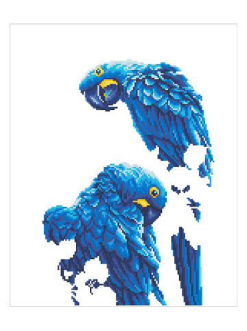 DIAMOND DOTZ Zestaw kreatywny "Blue Parrots - Diamond Dotz®" - 8+