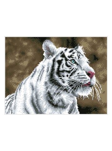 DIAMOND DOTZ Diamond Painting "Tiger Blanc - Diamond Dotz" - vanaf 13 jaar