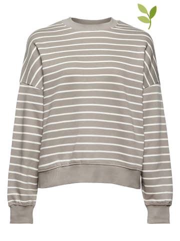 ESPRIT Sweatshirt grijs/wit