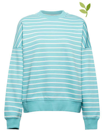 ESPRIT Sweatshirt turquoise/wit