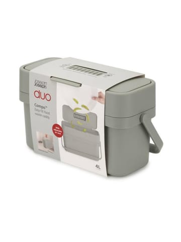 JosephJoseph Komposteimer "Duo Compo" in Grau - 4 l