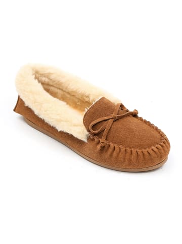 Gooce Leren mocassins "Pippa" lichtbruin