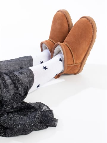 Gooce Leren winterboots "Mindiki" lichtbruin