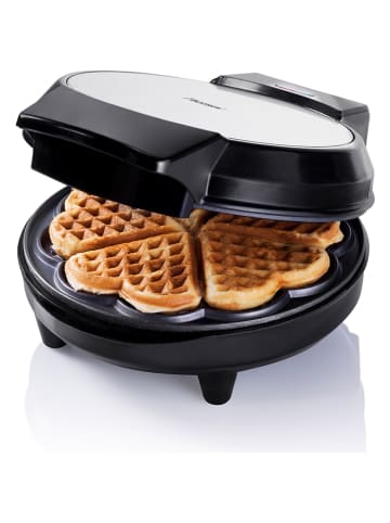 bESTRON Waffeleisen "Funcooking" in Schwarz/ Silber