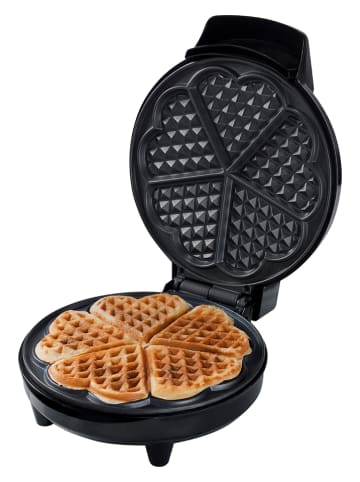 bESTRON Waffeleisen "Funcooking" in Schwarz/ Silber