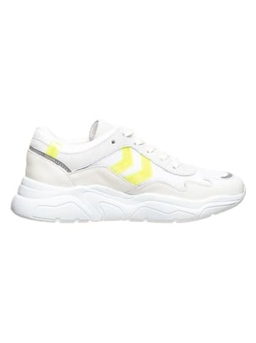 Hummel Sneakersy "Braga Vinyl" w kolorze biało-żółtym