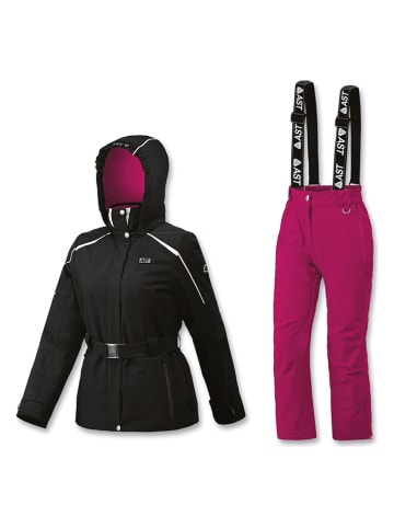 AST Active Sport Team 2-częściowy zestaw narciarski w kolorze różowo-czarnym