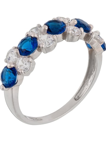 OR ÉCLAT Weißgold-Ring "Océan" mit Edelsteinen