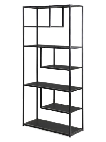 Lifa Living Regal "Saint Tropez" in Schwarz - (B)82 x (H)175 x (T)34 cm