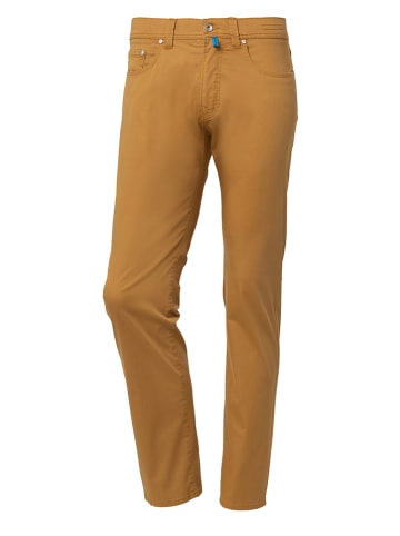 Pierre Cardin Spodnie "Lyon" - Tapered fit - w kolorze jasnobrązowym