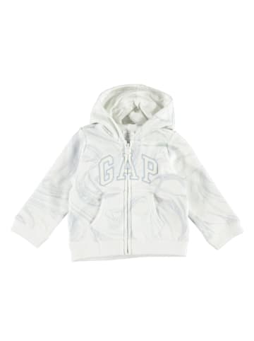 GAP Sweatjacke in Weiß/ Hellblau