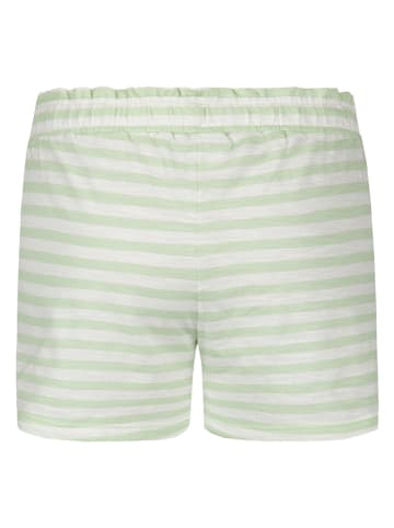 SHORT STORIES Pyjama-Shorts in Grün/ Weiß