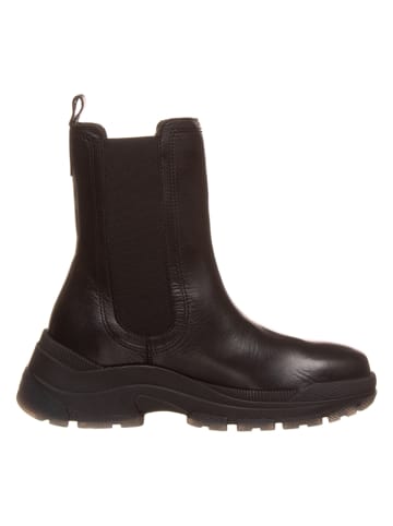 Marc O'Polo Shoes Skórzane sztyblety "Maia 12A" w kolorze czarnym