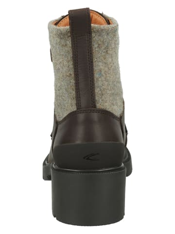 Camel Active Leder-Stiefeletten "Leaf" in Dunkelbraun