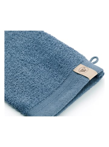 Walra 2er-Set: Waschhandschuhe "Soft Cotton" in Petrol