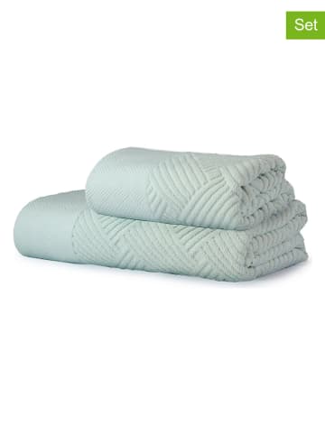Colorful Cotton 2-delige handdoekenset "Esse" mintgroen