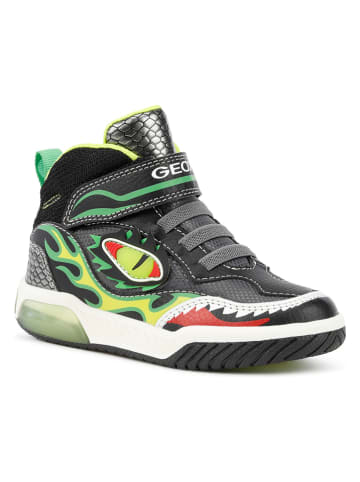 Geox Sneakers "Inek" in Grau/ Limette