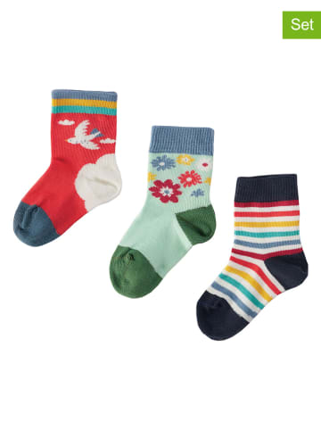 Frugi 3-delige set: sokken "Rock my Socks" meerkleurig