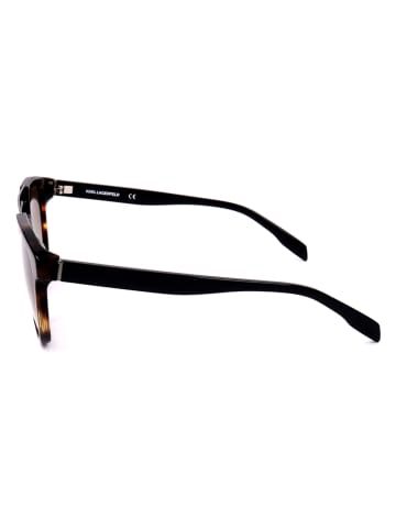 Karl Lagerfeld Męskie okulary przeciwsłoneczne w kolorze ciemnobrązowo-jasnobrązowym