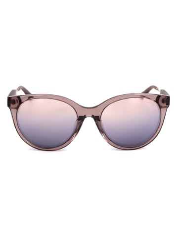 Guess Damskie okulary przeciwsłoneczne w kolorze jasnobrązowo-fioletowym