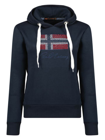 Geographical Norway Hoodie "Goisette" donkerblauw