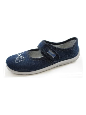 Fischer Hausschuhe in Dunkelblau