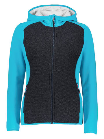 CMP Walkjacke in Hellblau/ Anthrazit