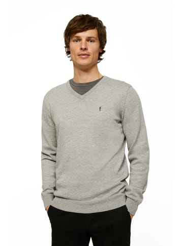 Polo Club Sweter w kolorze szarym ze wzorem