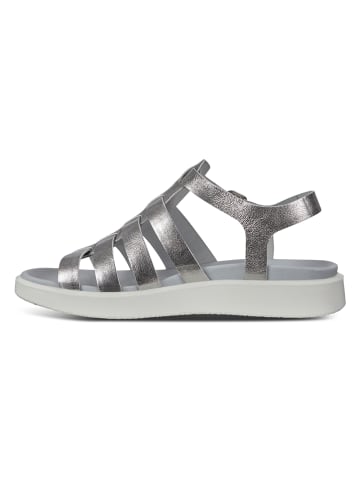 Ecco Leder-Sandalen "Flowt LX" in Silber