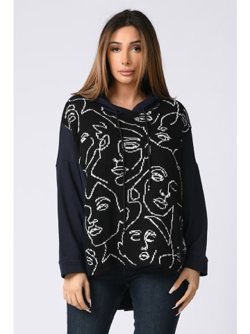 Plus Size Company Sweatshirt zwart/donkerblauw
