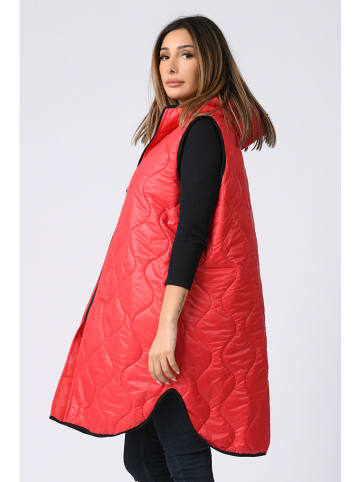 Plus Size Company Kamizelka pikowana "Haya" w kolorze czerwonym