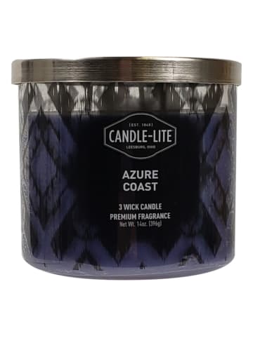 CANDLE-LITE Geurkaars "Azure Coast" donkerblauw - 396 g