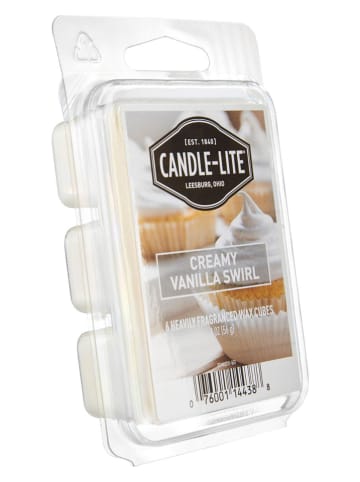 CANDLE-LITE 2-delige set: geurwas "Creamy Vanilla Swirl" wit - 2x 56 g