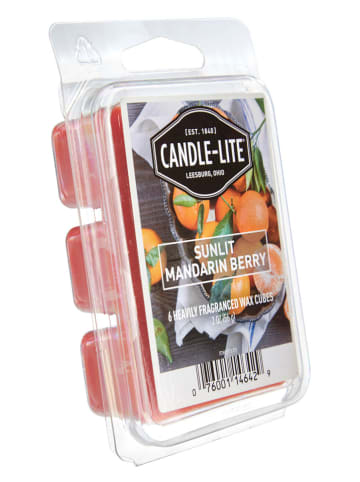 CANDLE-LITE 2-delige set: geurwas "Mandarin Berry" oranje - 2x 56 g