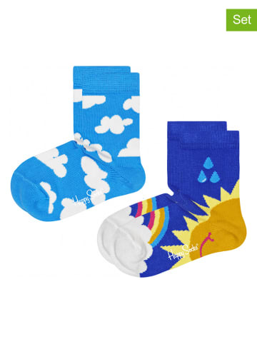 Happy Socks 4-delige set: sokken "After Rain" blauw/lichtblauw/wit
