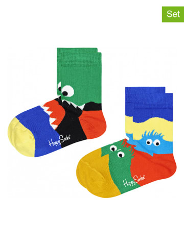Happy Socks 4-delige set: sokken "Monsters" meerkleurig