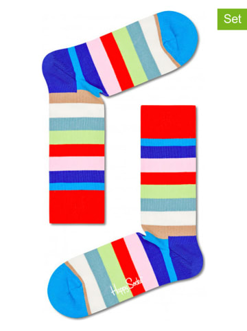 Happy Socks 2-delige set: sokken "Stripe" meerkleurig