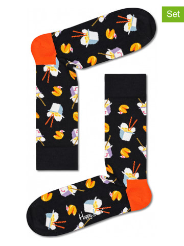 Happy Socks 2-delige set: sokken "Take Out" zwart/meerkleurig