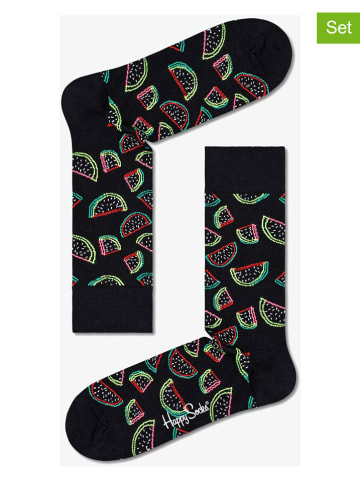 Happy Socks 2-delige set: sokken "Watermelon" zwart/meerkleurig