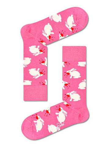 Happy Socks 3-delige geschenkset roze/geel/zwart