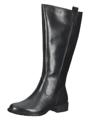 Marco Tozzi Leder-Stiefel in Schwarz
