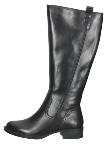 Marco Tozzi Leder-Stiefel in Schwarz