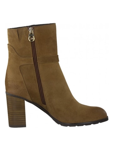 Marco Tozzi Leder-Stiefeletten in Cognac