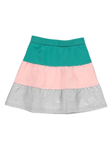 lamino Sweatrok turquoise/lichtroze/lichtgrijs