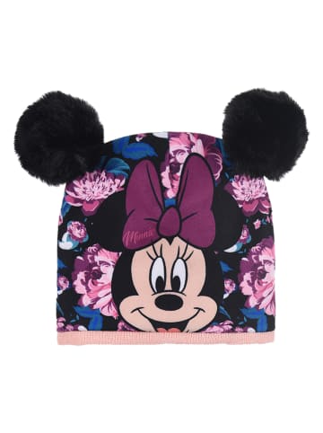 Disney Minnie Mouse 3tlg. Winteraccessoires-Set "Minnie Mouse" in Lila/ Rosa/ Schwarz