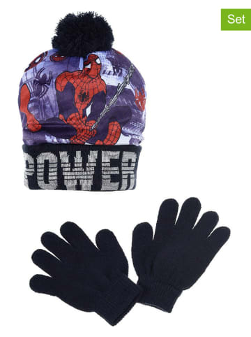 Spiderman 2tlg. Winteraccessoires-Set "Spider-Man" in Dunkelblau
