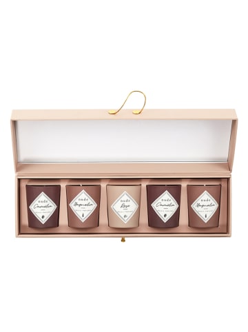 Ethnical Life 5er-Set: Duftkerzen in Nude, 5x 80 g