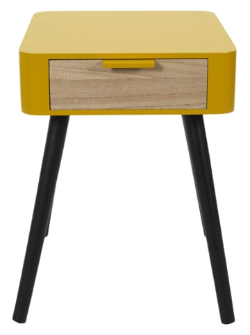 THE HOME DECO FACTORY Stolik nocny w kolorze żółtym - 35 x 48 x 37 cm